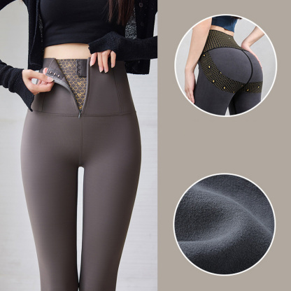 無地 秋冬用 裏起毛 ヨガパンツ