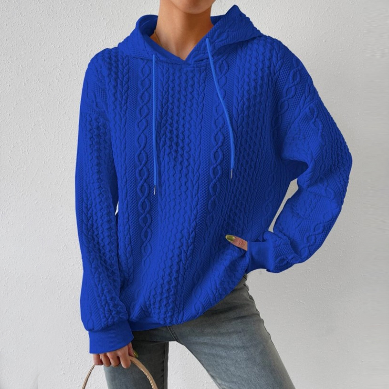 シンプルで百搭性高い フード付き レディース ニット・セーター