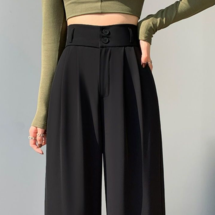 レギュラー丈 無地 カジュアル シンプル ガウチョパンツ