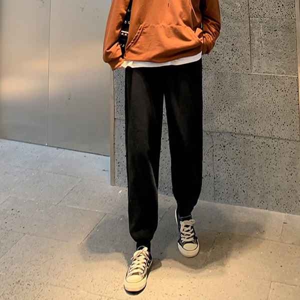 レディース 厚手 無地 カジュアル ジョガーパンツ