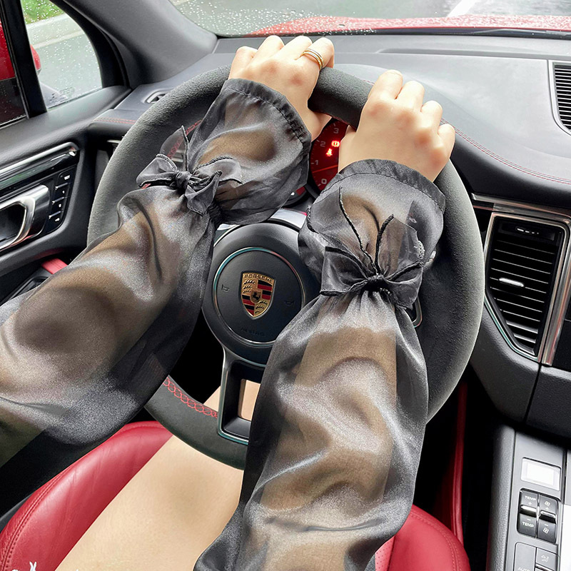 UVカット リボン付き アームカバー