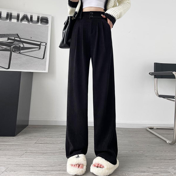 無地 カジュアル シンプル レディース ワイドパンツ