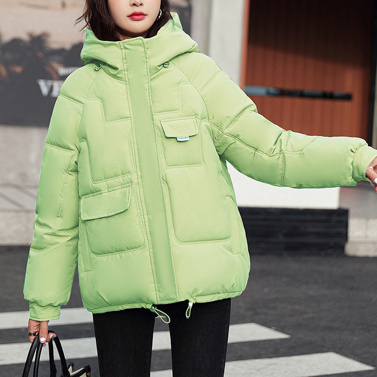 レディース ショート丈 フード付き ダウンジャケット