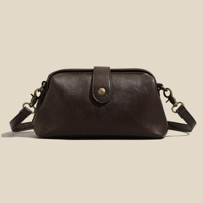 レトロ本革ショルダーバッグ