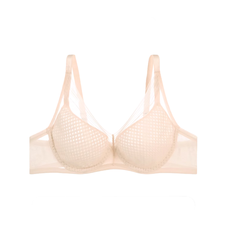 スリム見せる超薄型通気性ブラジャー