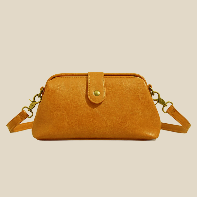 レトロ本革ショルダーバッグ