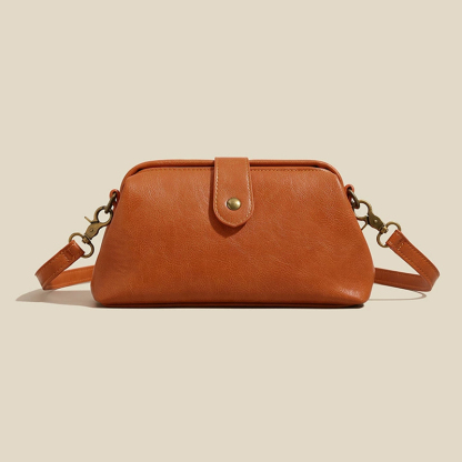 レトロ本革ショルダーバッグ