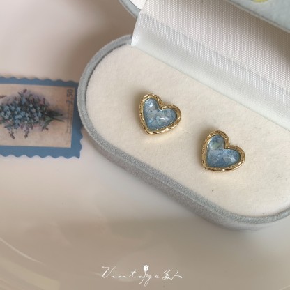 ヴィンテージハートピアス【5ペアセット】