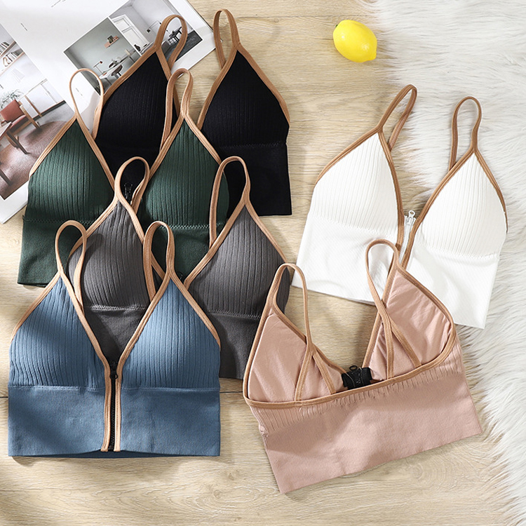 リブ編み スポーツ ブラジャー