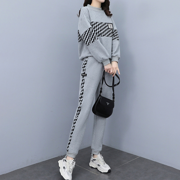 中綿入り ファッション ウエストス リミング スウェット セットアップ