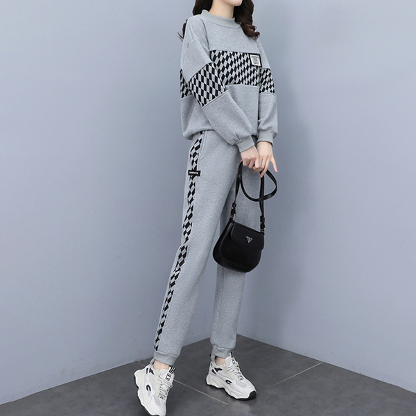 中綿入り ファッション ウエストス リミング スウェット セットアップ