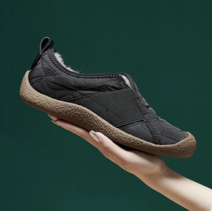 無地 カジュアル スリッポン 裏起毛 フラット スニーカー