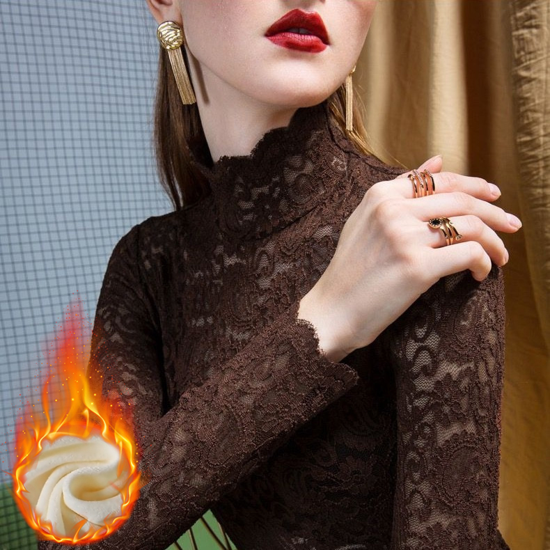 使い勝手抜群 レース 暖かい もこもこ カットソー