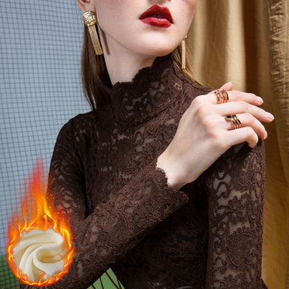 使い勝手抜群 レース 暖かい もこもこ カットソー