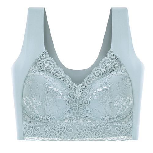シンプル ノンワイヤー レース ブラジャー