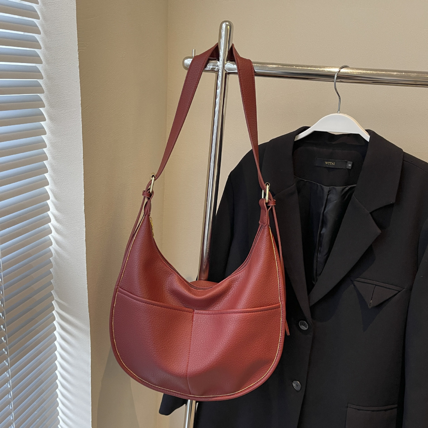 大人定番 無地 ファッション 斜め掛け バッグ