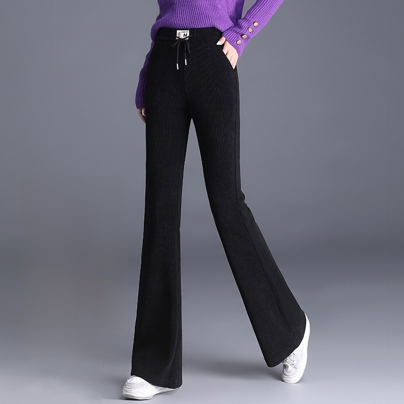 ハイウエスト 無地 カジュアル シンプル ガウチョパンツ