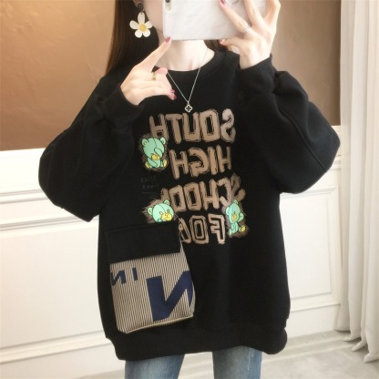 プリント カジュアル シンプル 裏起毛 スウェット