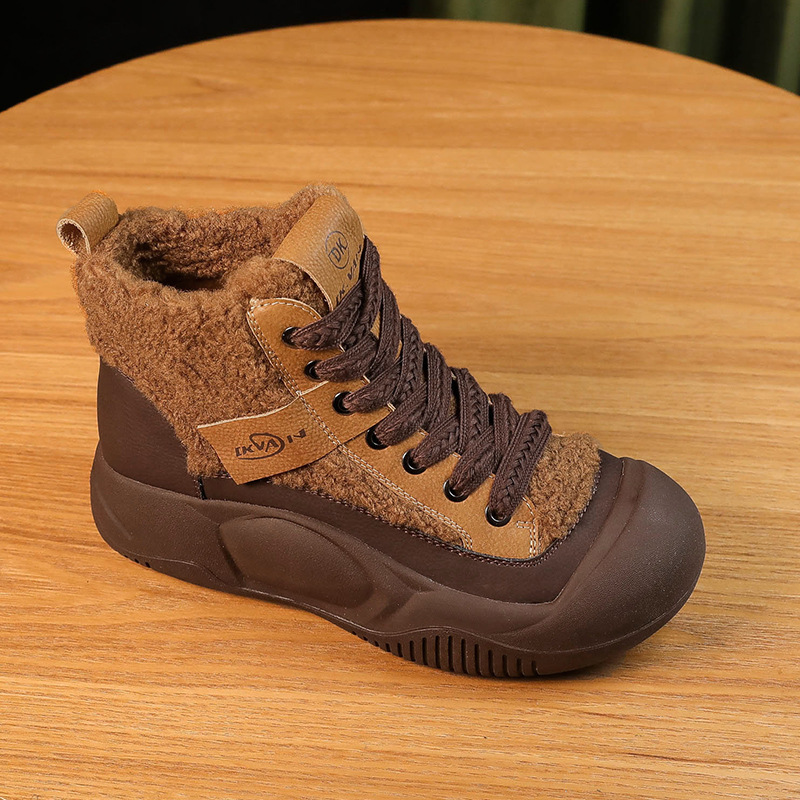 可愛らしい 無地 カジュアル シンプル レトロ ショートブーツ