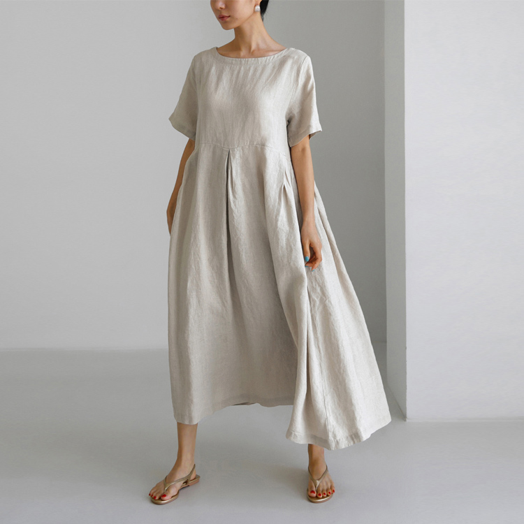 無地 カジュアル シンプル ロング丈 ワンピース