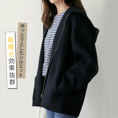 売れ筋 レディース フード付き カシミヤ ジャケット