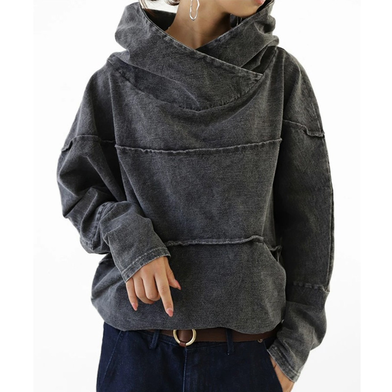 無地 カジュアル シンプル フード付き パーカー