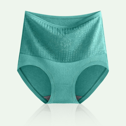 通気性良い ハイウエスト エンボス加工 ショーツ