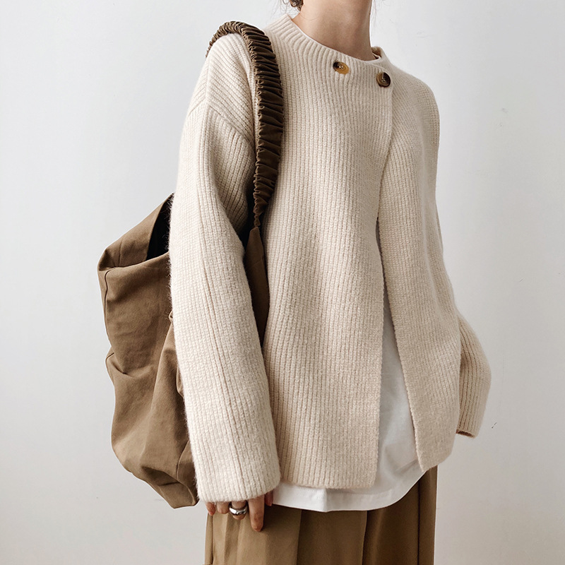 無地 カジュアル シンプル ニット カーディガン