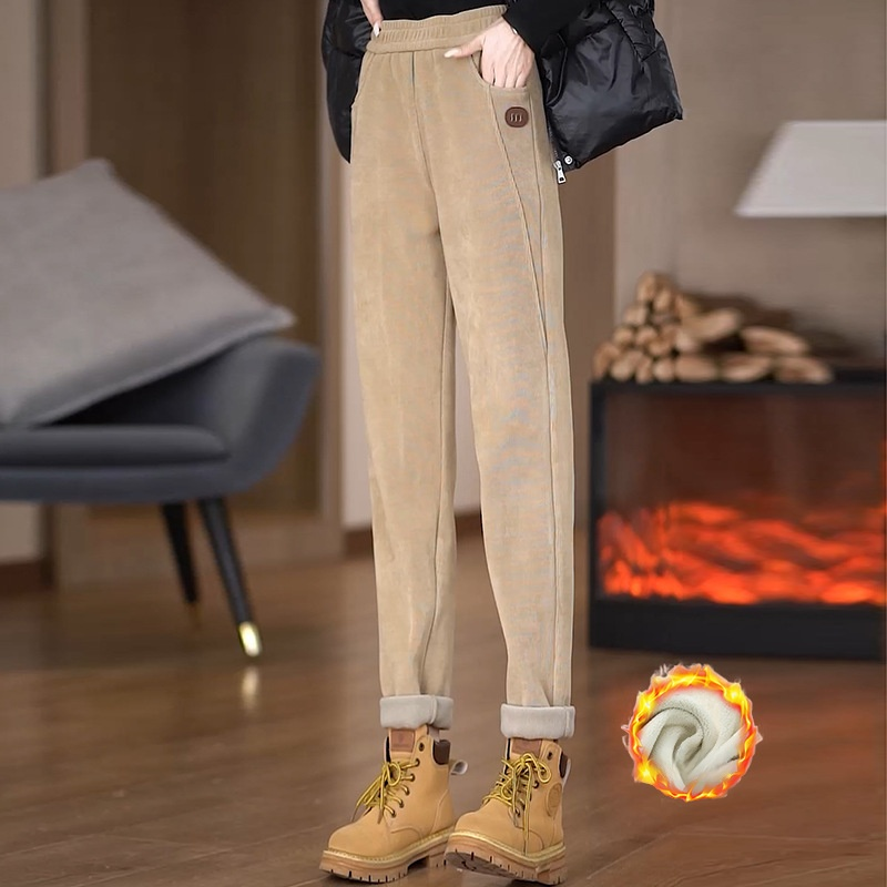 楽な着用 裏起毛 無地 カジュアル シンプル パンツ