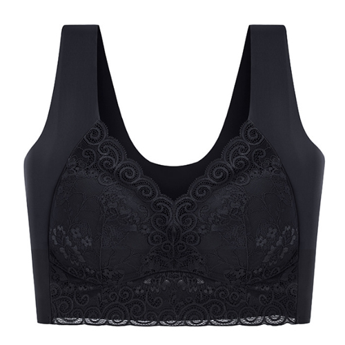シンプル ノンワイヤー レース ブラジャー