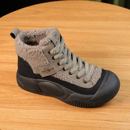 可愛らしい 無地 カジュアル シンプル レトロ ショートブーツ