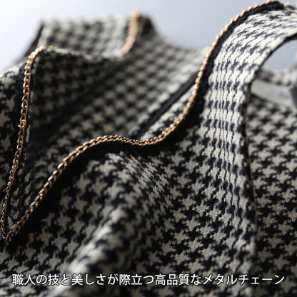 着心地良い Vネック チェック プルオーバー 定番 ワンピース