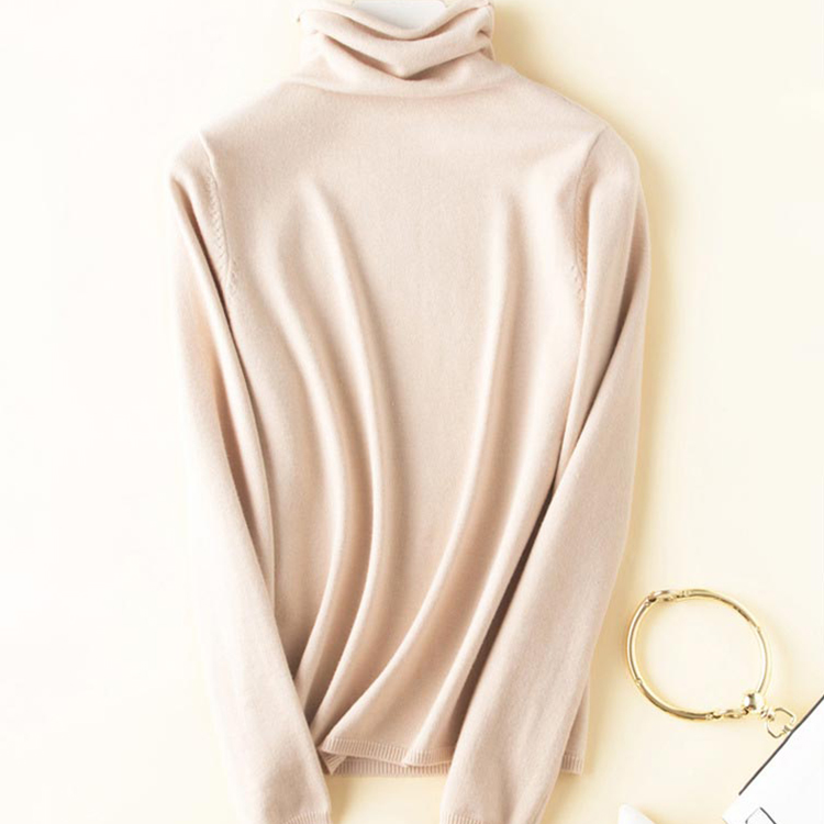 レディースタートルネックカシミヤニット
