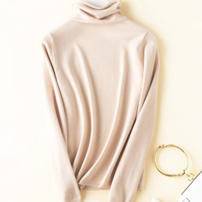 レディースタートルネックカシミヤニット