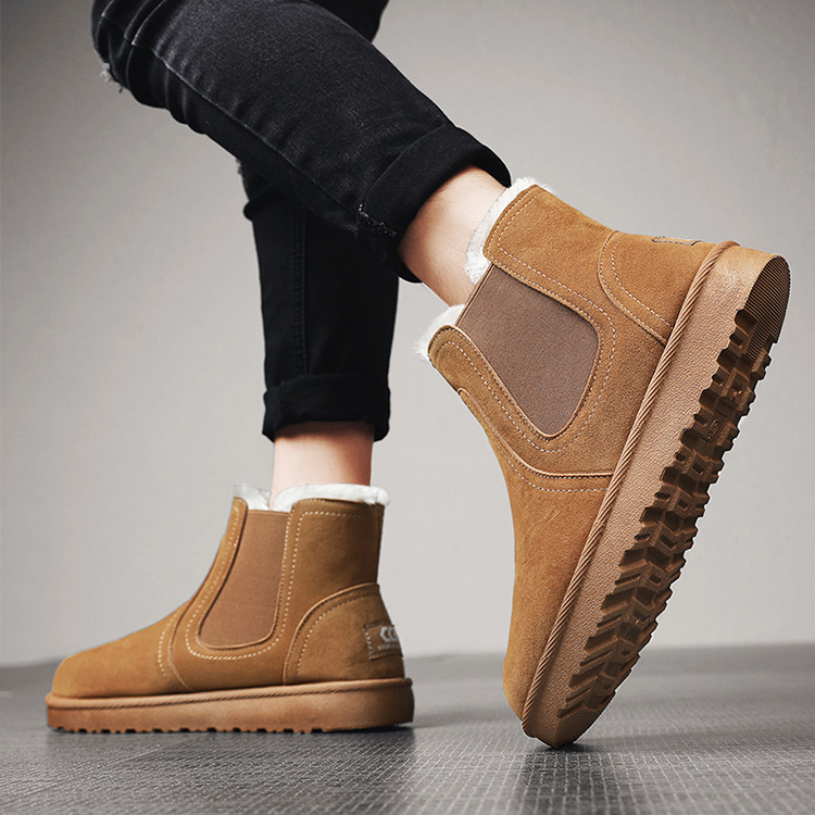 無地 カジュアル 冬 あったか 裏起毛 ブーツ