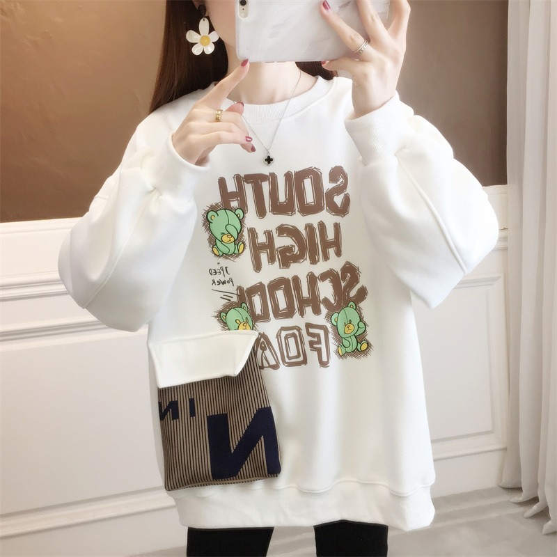 プリント カジュアル シンプル 裏起毛 スウェット