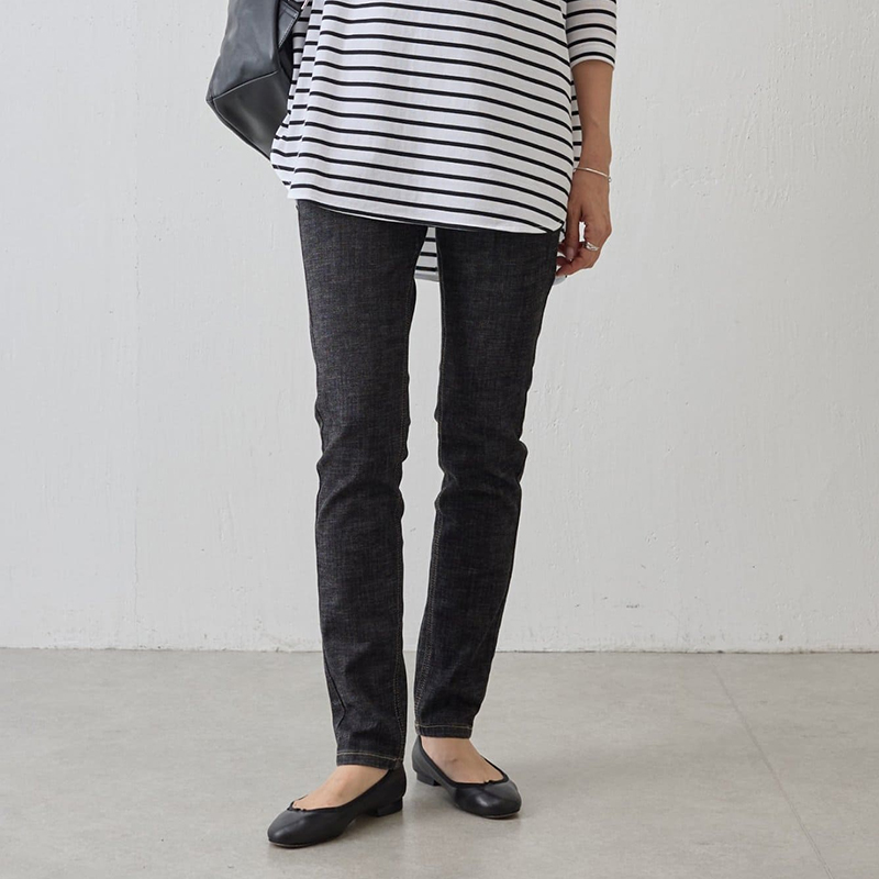 ハイウエスト ストレッチ スキニー 無地 ジーンズ