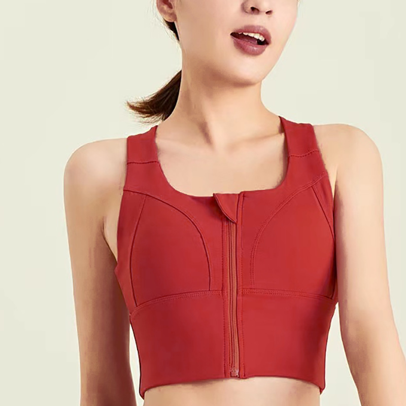 胸を小さく見せる フロントファスナ付き ブラジャー