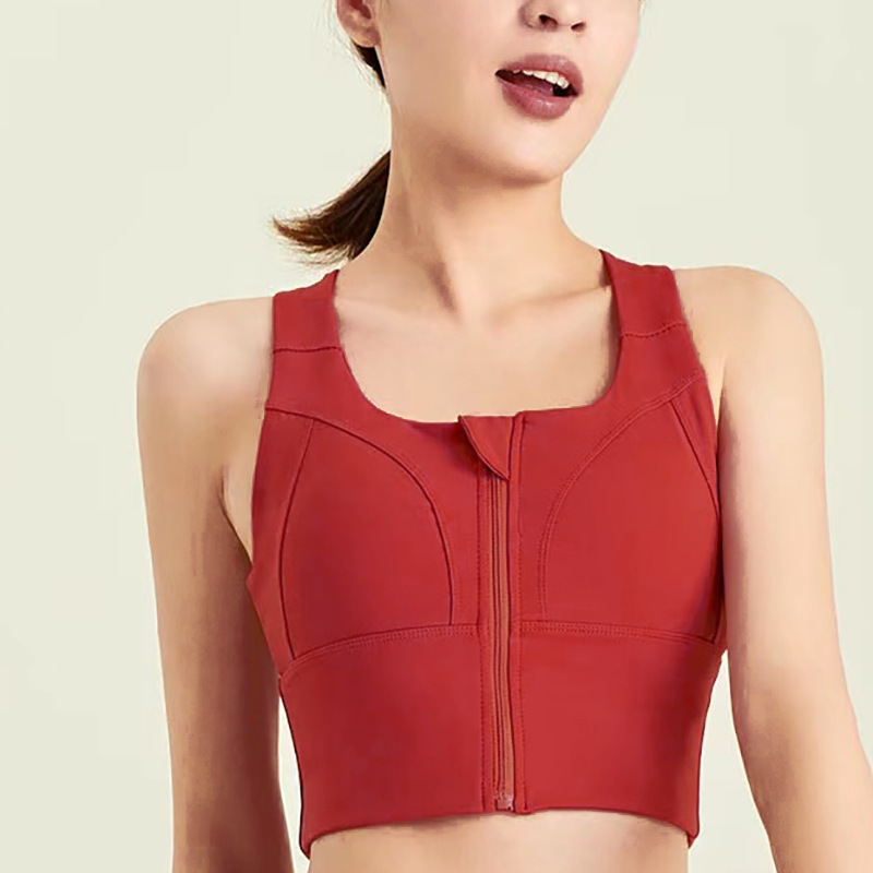 胸を小さく見せる フロントファスナ付き ブラジャー