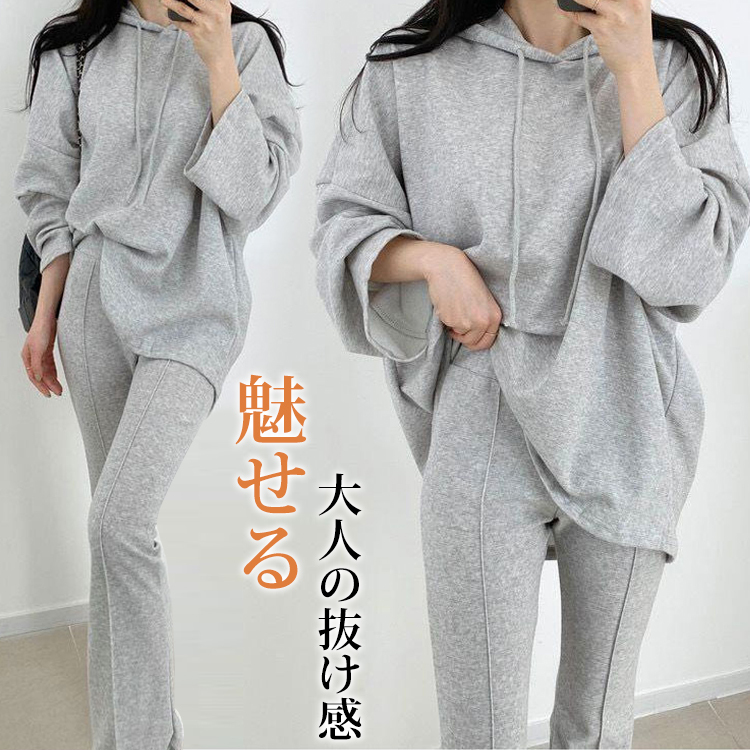 レディースパーカー＆パンツセットアップ