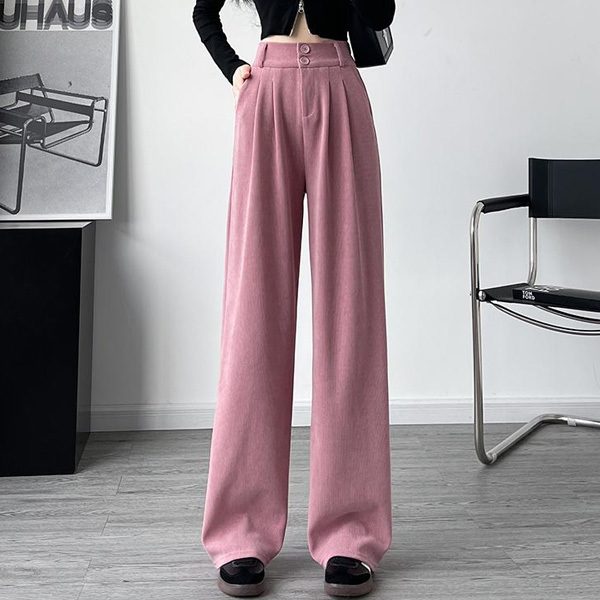 無地 カジュアル シンプル レディース ワイドパンツ