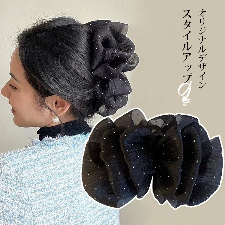 個性的な印象 大きい 蝶結びヘ アクリップ