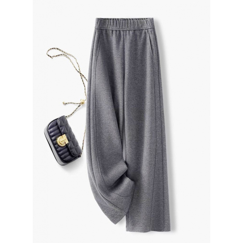 銀座高級百貨店正規品、期間限定半額！100％純カシミアワイドパンツ。