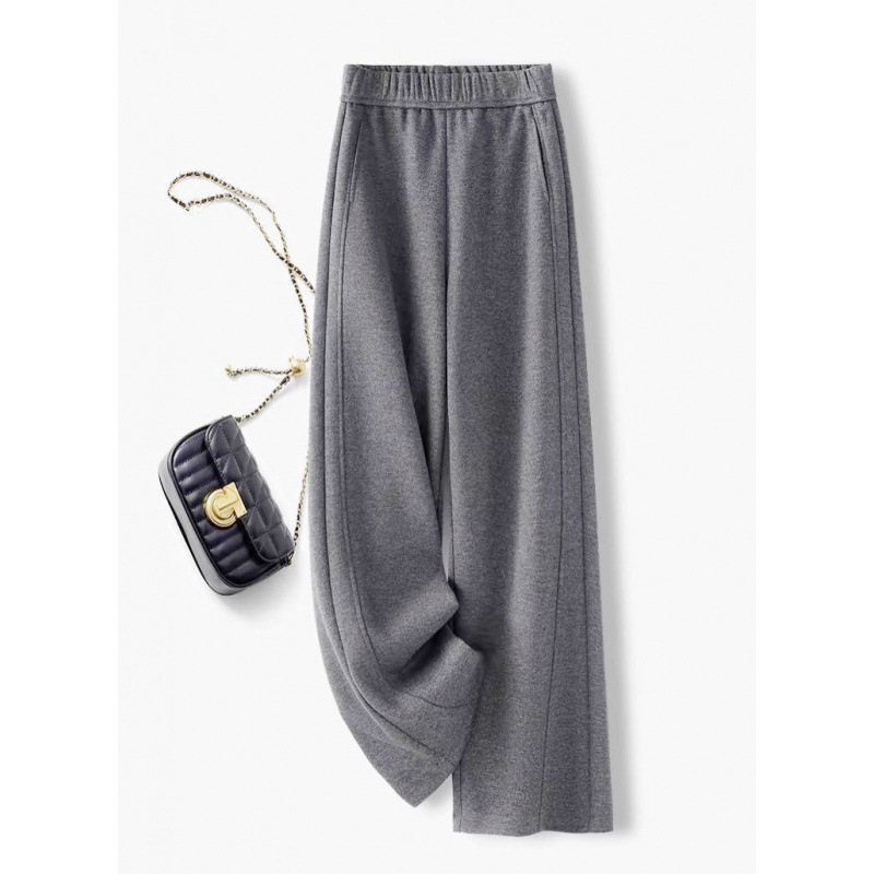 銀座高級百貨店正規品、期間限定半額！100％純カシミアワイドパンツ。