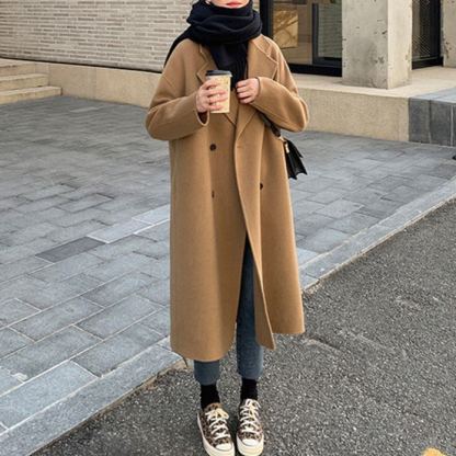 ロング丈カシミヤコート