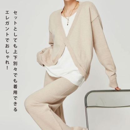 カシミヤ100％ニットセットアップ
