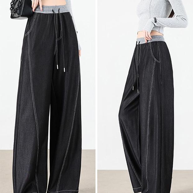 レギュラー丈 無地 カジュアル シンプル デニムパンツ