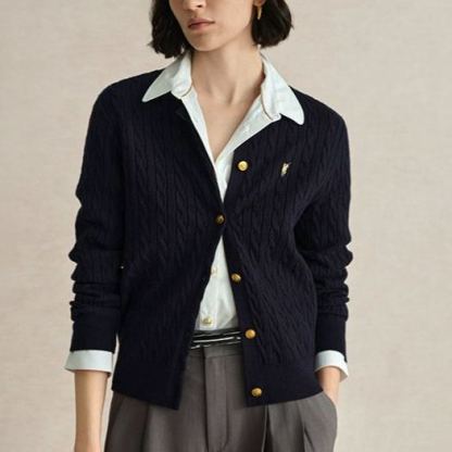 無地クルーネックセーター