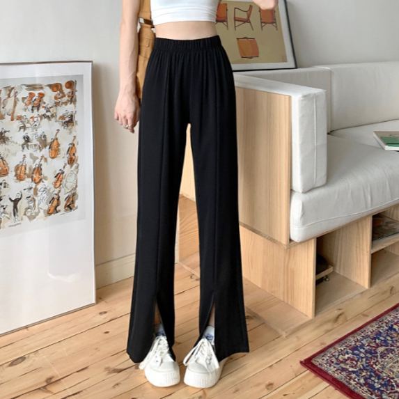 無地 カジュアル シンプル ガウチョパンツ