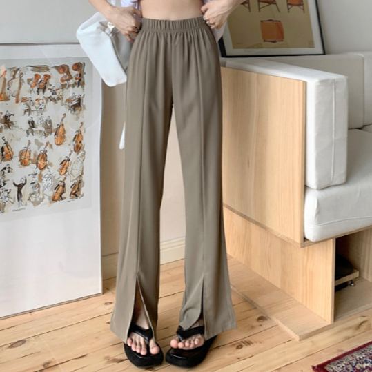 無地 カジュアル シンプル ガウチョパンツ